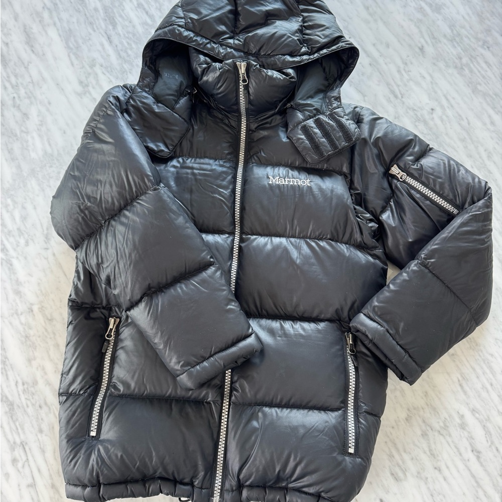 Marmot Black Puffer Jacket. M
